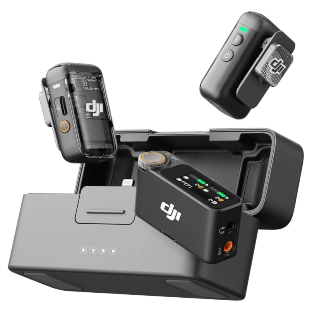 نظام الميكروفون اللاسلكي DJI Mic 2 ثنائي القناة (جهازي إرسال + مستقبل واحد)