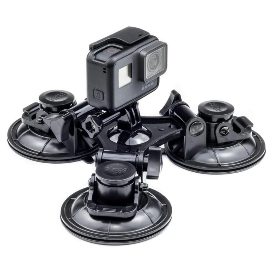 حامل تثبيت ثلاثي القواعد بالشفط للسيارة لكاميرا GoPro