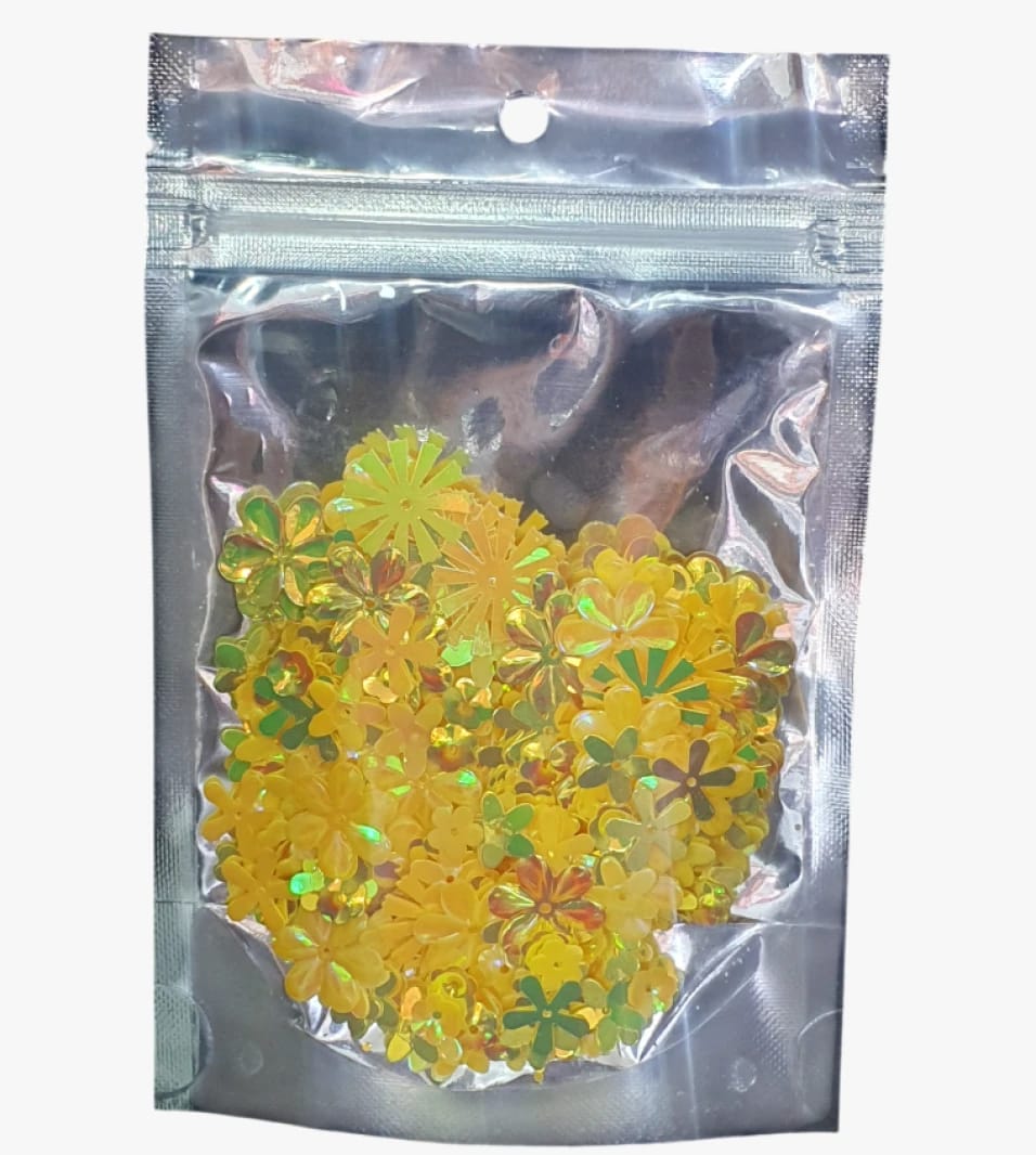 Holographic Flower Sequin Decoration Set for Crafting Enthusiasts and Professionals, Featuring Vibrant Designs