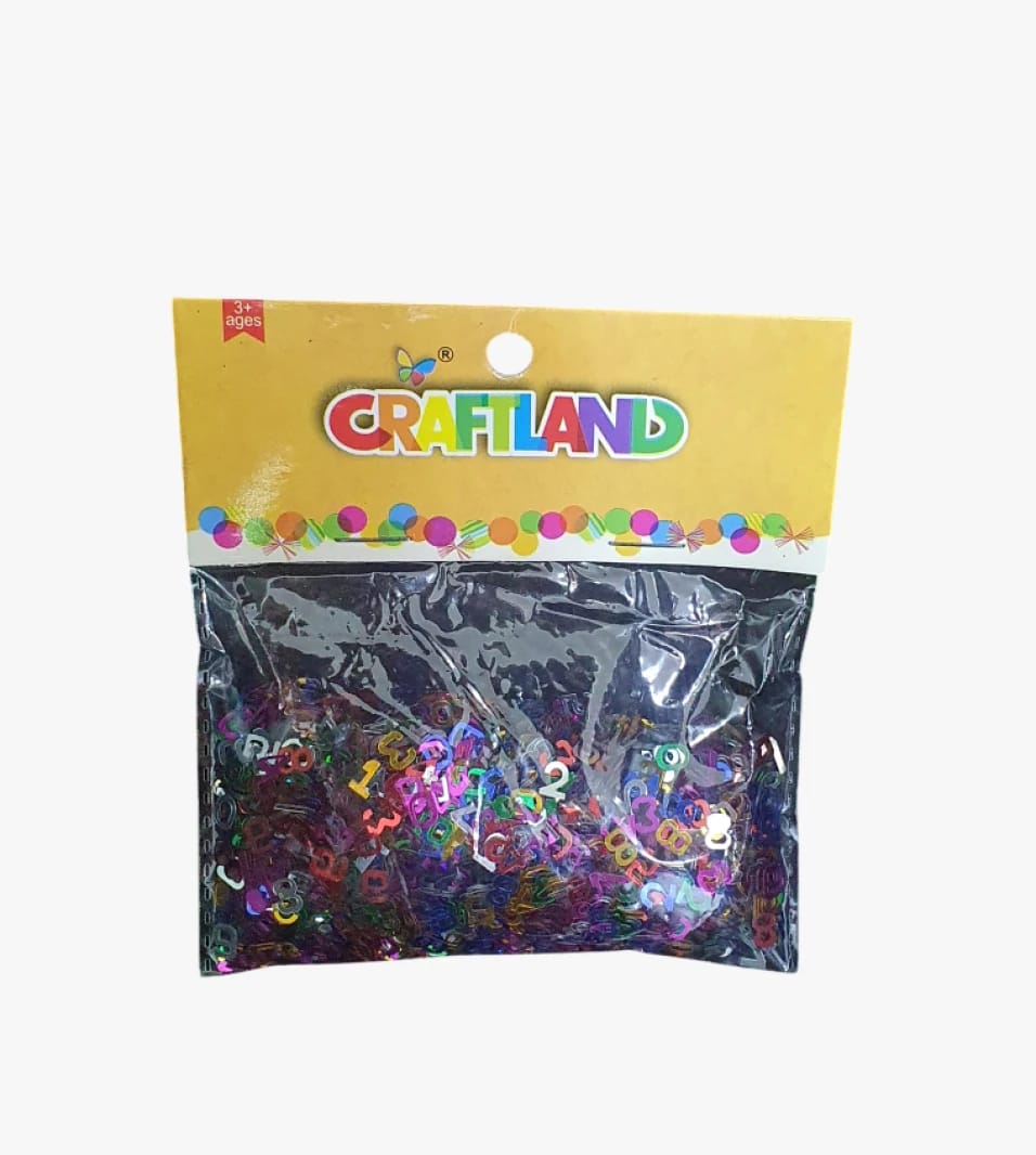 Craft Land Decorative Letters and Numbers Set for Kids, Colorful and Fun Embellishments for Crafts and Games for Kids 3+.