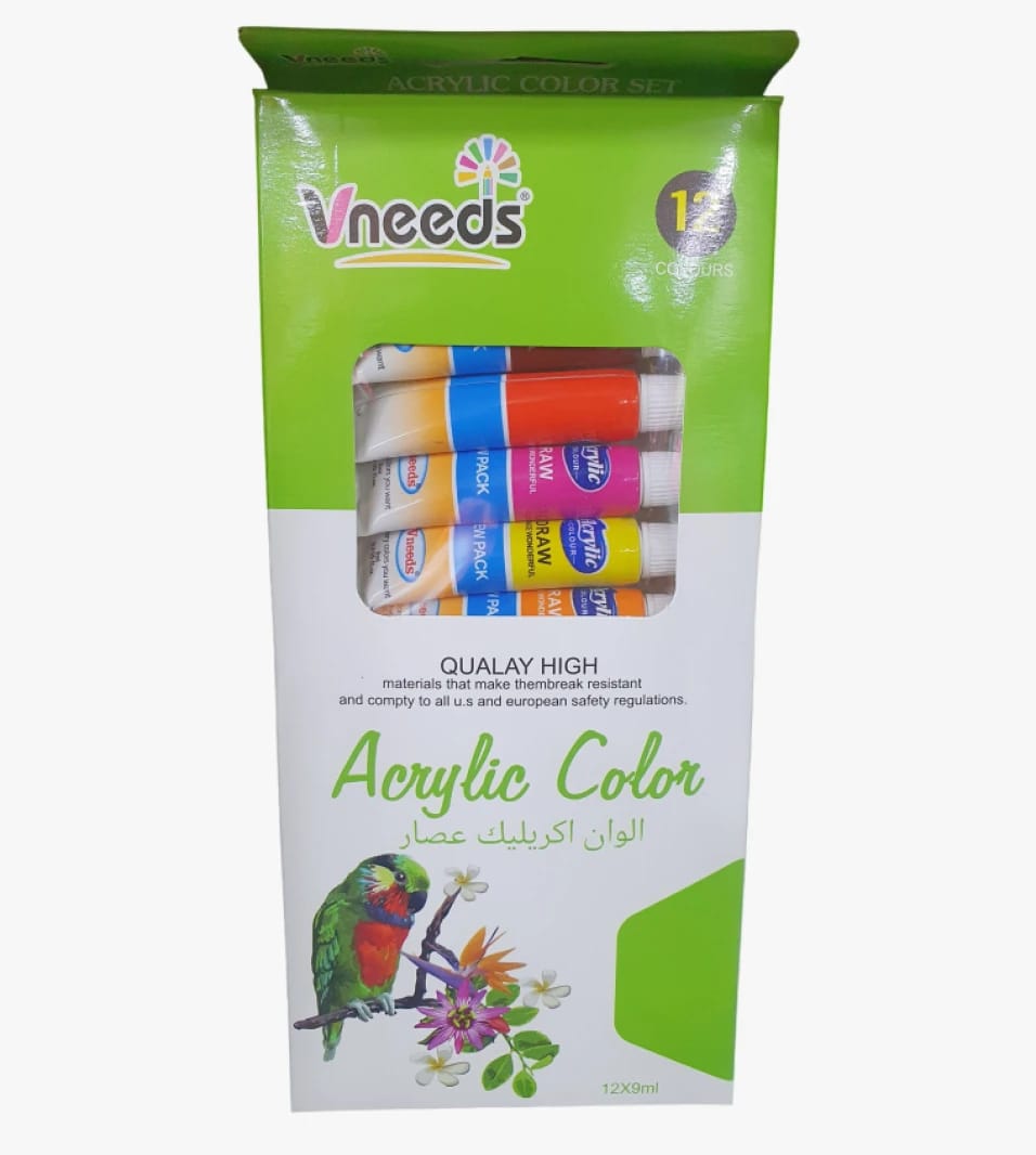 Vneeds High-Quality Acrylic Color Set for Kids and Artists of All Levels, Encouraging Creativity and Innovation.