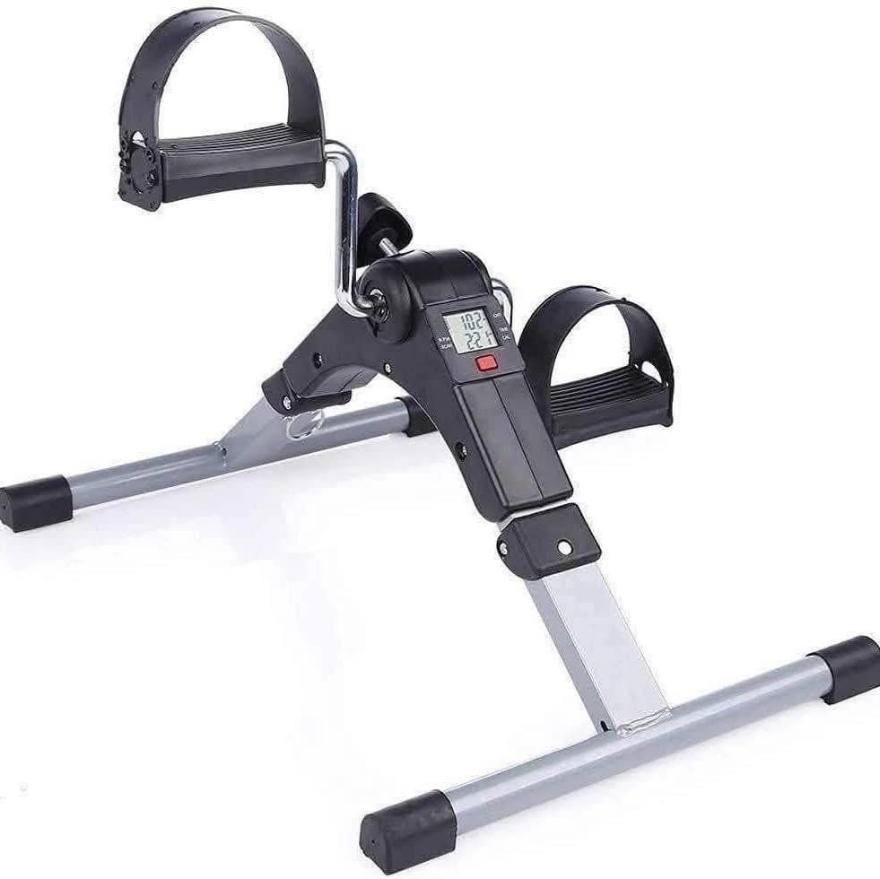 Folding Mini LCD Exercise Bike Portable Arm Leg Resistance Cycle Pedal Exerciser