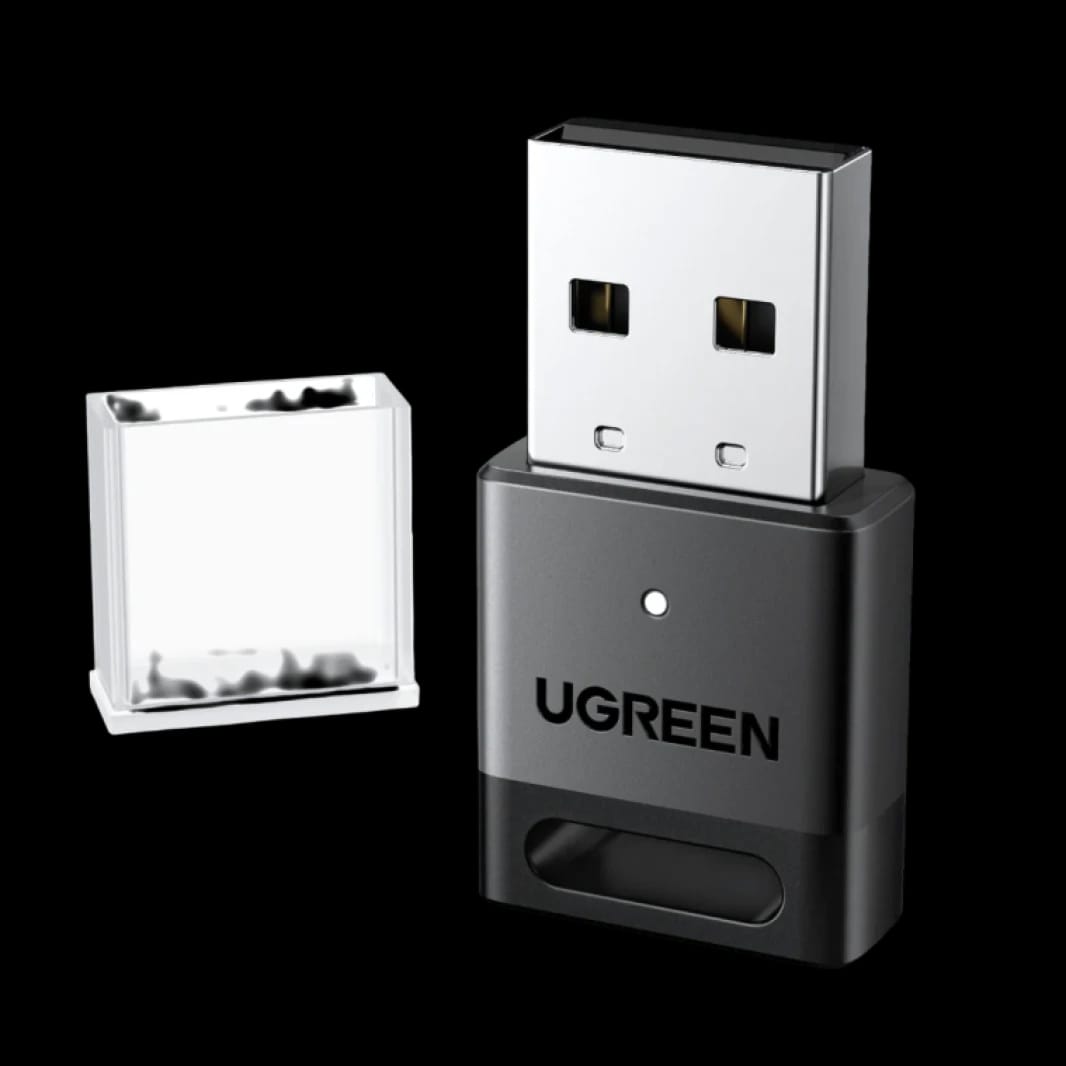 محول بلوتوث 5.4 USB من UGREEN موديل 45134، دونجل استقبال بتقنية EDR و BLE للكمبيوتر