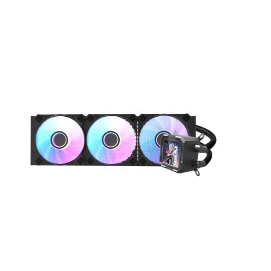 مبرد المعالج السائل المتكامل DARKFLASH DF241102 مقاس 360 ملم مع شاشة عرض - DV360S أسود