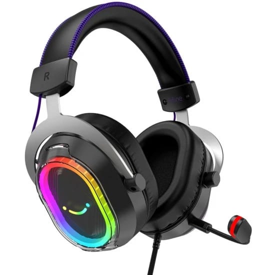 سماعة رأس للألعاب FIFINE AMPLIGAME H13 السلكية - صوت محيطي 7.1، إضاءة RGB، ميكروفون بخاصية إلغاء الضوضاء، صندوق تحكم USB لأجهزة PC و PS5 و PS4 - أسود