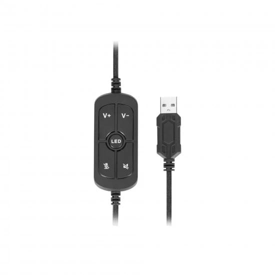 سماعة رأس للألعاب MARVO SCORPION TACTIC X HG9076 بصوت محيطي 7.1 وإضاءة RGB ومنفذ USB مع برنامج تشغيل وميكروفون قابل للفصل