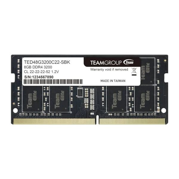 ذاكرة لابتوب TEAMGROUP ELITE DDR4 بسعة 8 جيجابايت وتردد 3200