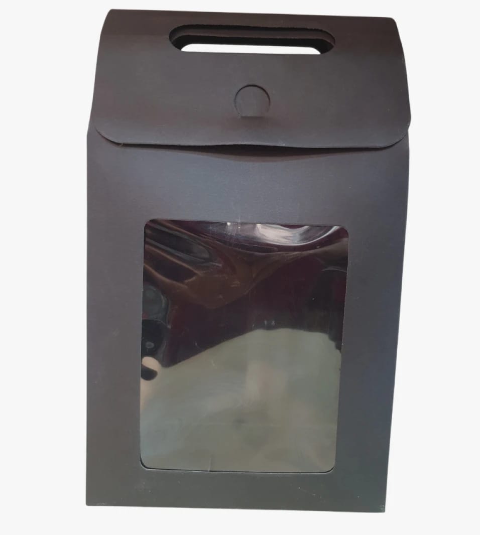 Premium Black Cardboard Gift Box with Transparent Window for Modern Packaging and Gifts