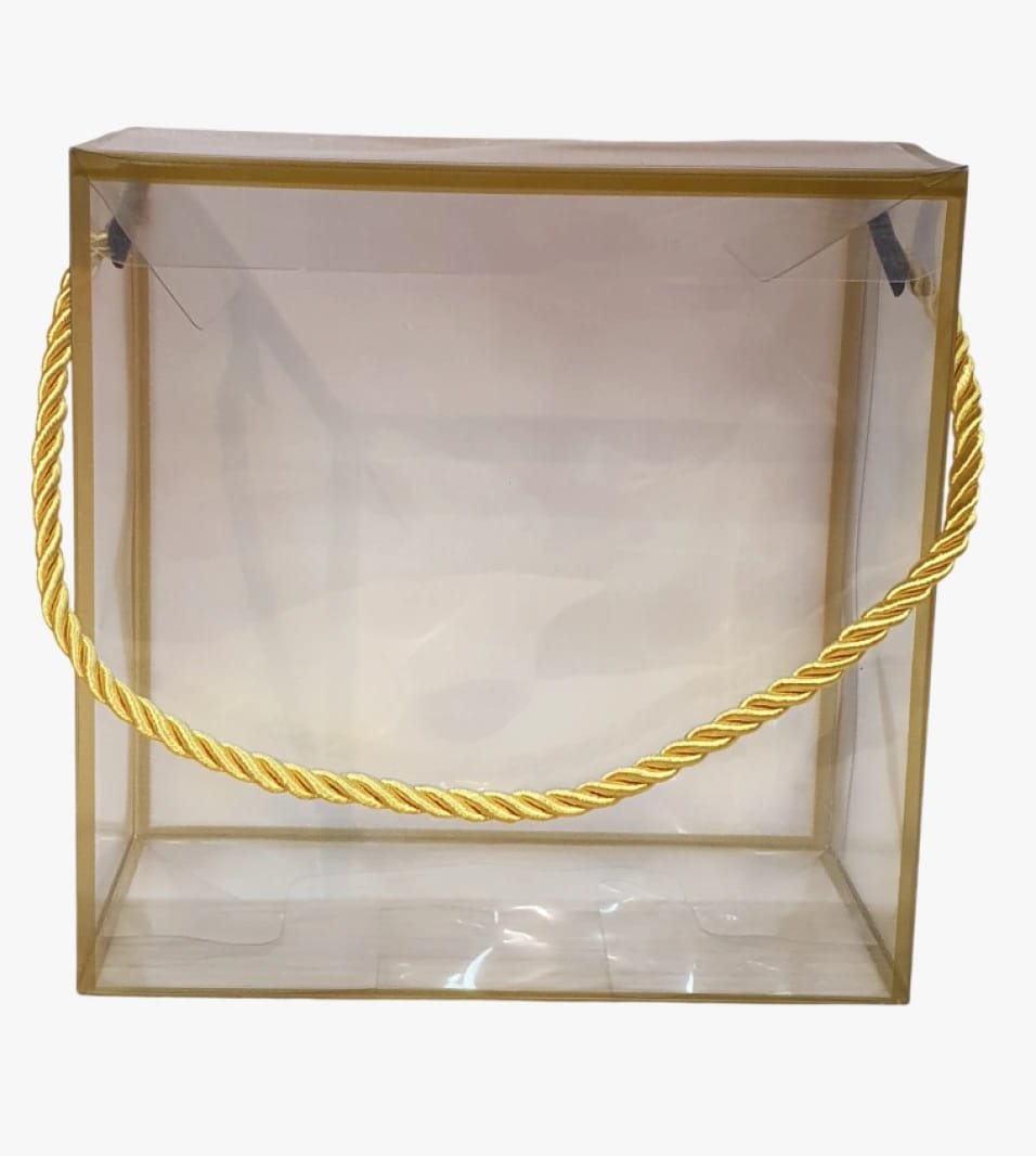Elegant Transparent Bag with Gold Handles for Women with Luxurious Design for Daily Use and Occasions