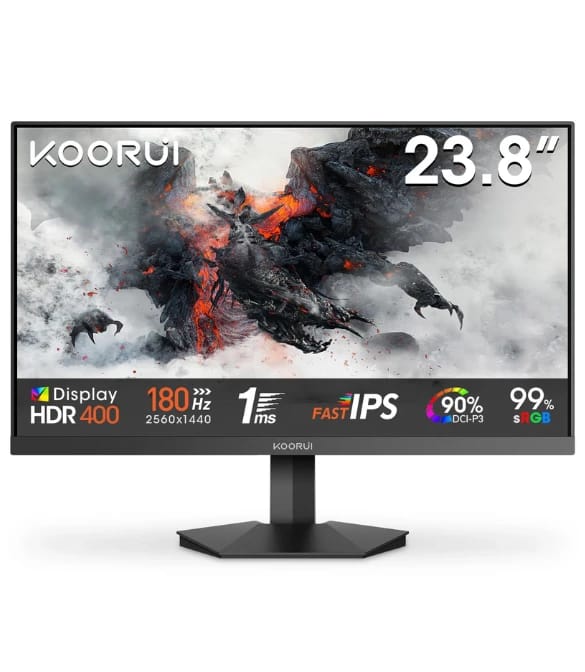KOORUI G2421V 24" 2K Computer Monitor, 180Hz QHD Gaming Monitor, New PC Monitor