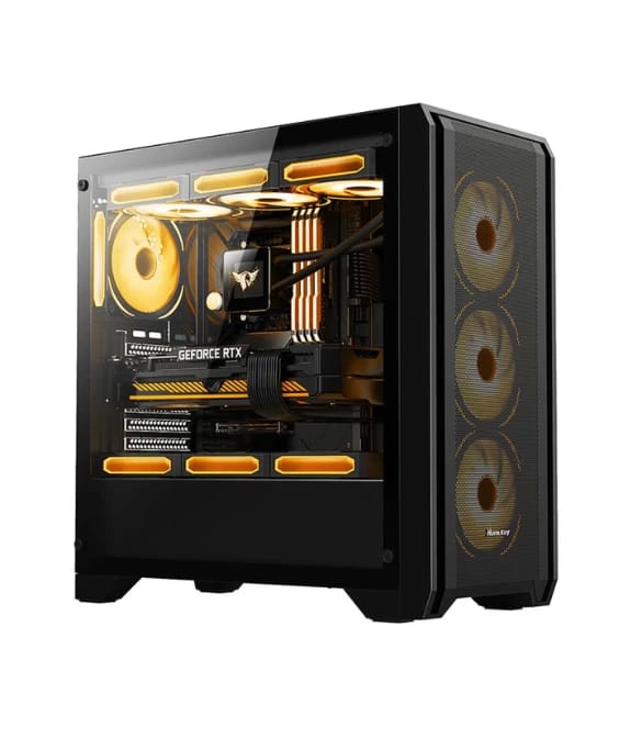 كيس الألعاب Huntkey GX750A مع 3 مراوح - أسود