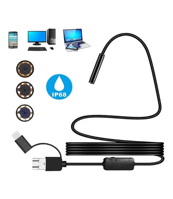 كاميرا منظار مقاومة للماء للحاسوب - USB من النوع C / 3.5 متر