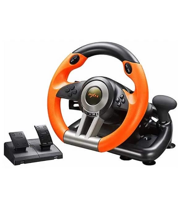 PXN V3 Pro Racing Wheel - Black & Orange