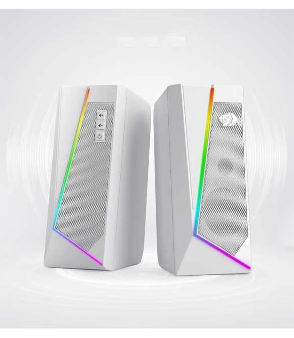 سماعات سطح المكتب Redragon GS520 RGB - أبيض