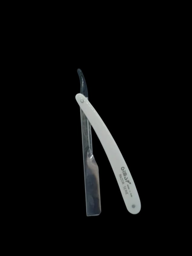 Ginp Italian Professional Straight Razor Series for Men with Tempered Blade and Elegant Design with White Handle, Perfect for Men Seeking Precision and Unmatched Elegance in Shaving Tools