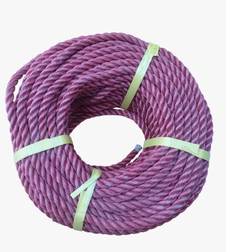 Durable Purple Polypropylene Rope 50m for Camping and Climbing, Perfect Choice for Adventure Lovers 10mm