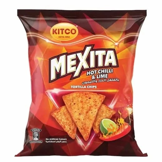 Mexita Tortilla Hot Pepper & Lime Chips 16g