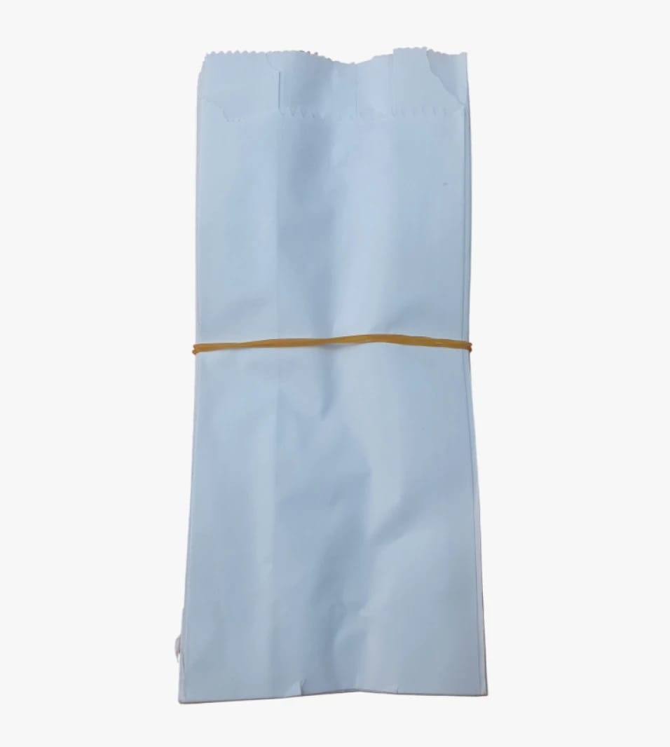 Blue Sandwich Paper Bag Set with Elastic Band Perfect for Small Size Packing Bags