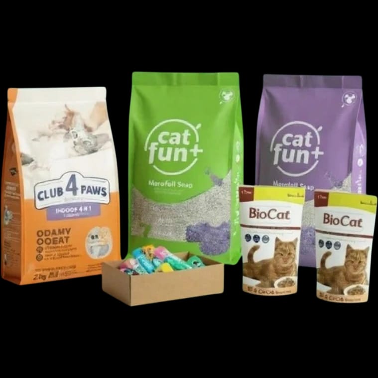 Club Cat Food 2KG + 2 Bags Litter + 3 Wet Food Offer