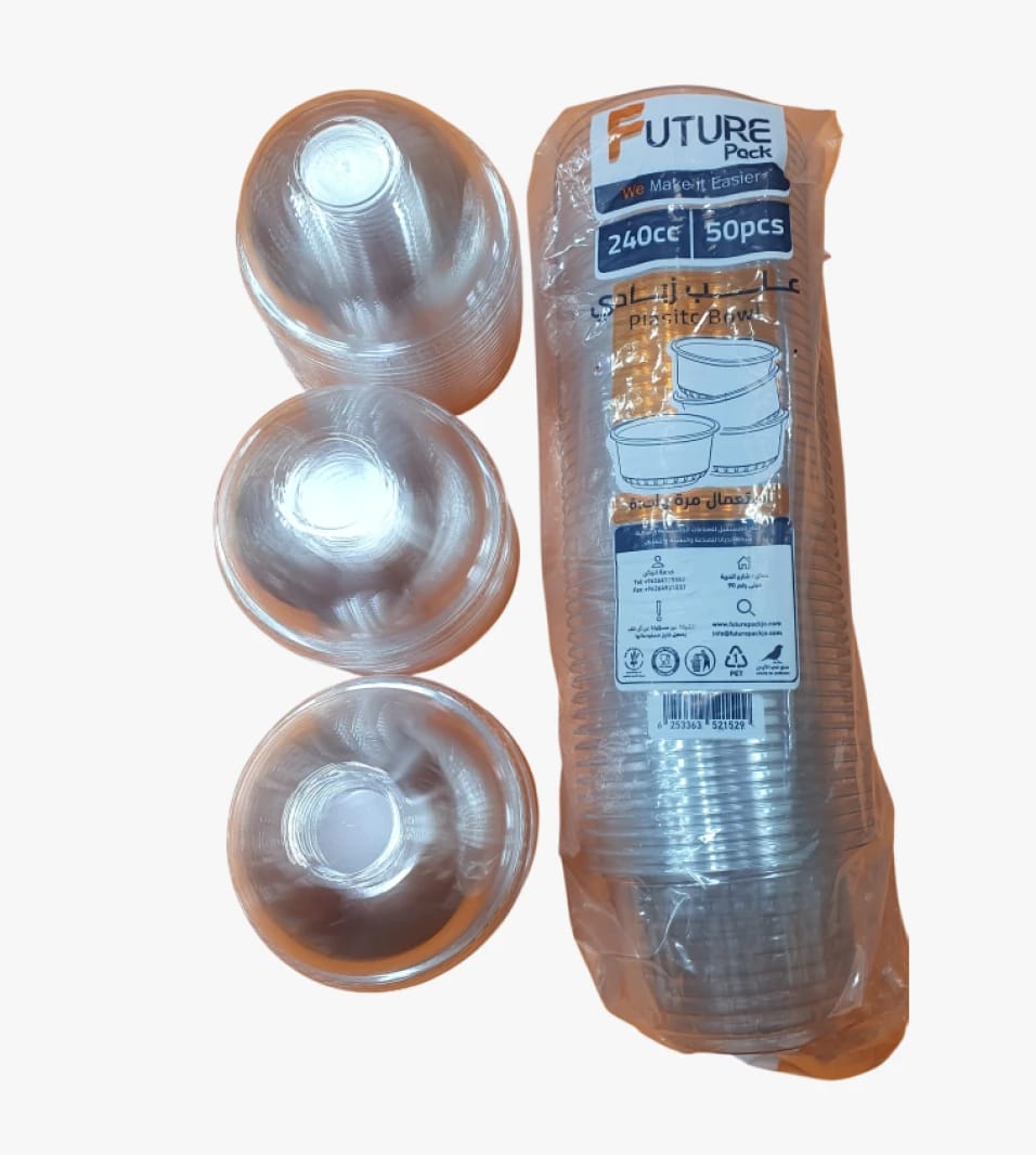 Future Clear Plastic Bowl Set, Practical Design for Everyday Use, Perfect for Kitchens, Parties, and Family Gatherings