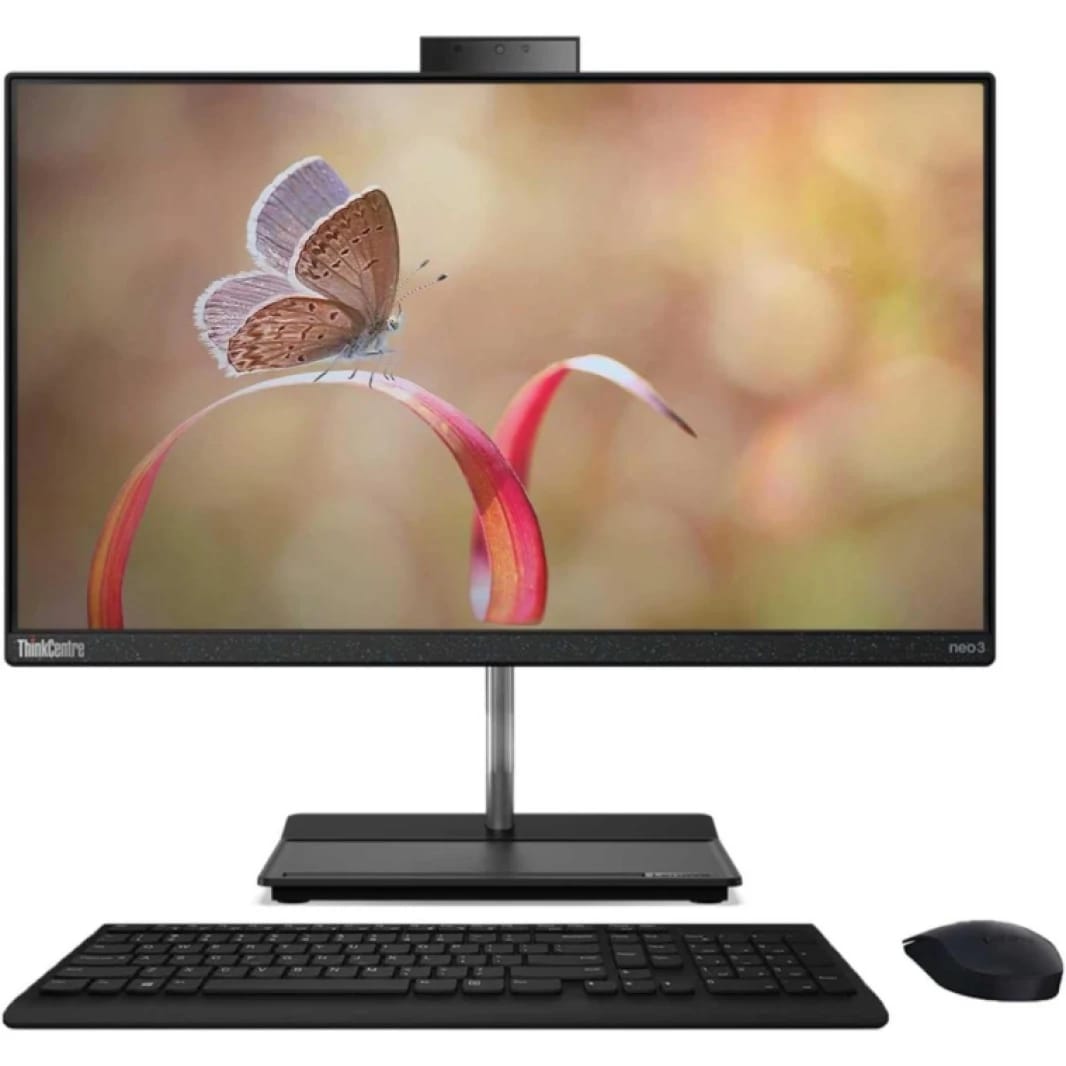 جهاز كمبيوتر لينوفو ThinkCentre NEO 30a 27 الكل في واحد، الجيل 12 من معالج Intel Core i5 ثماني النواة مع شاشة 27 بوصة بدون لمس