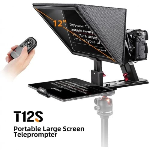 Desview T12S 12.9" Portable Large Screen Teleprompter with Remote Control