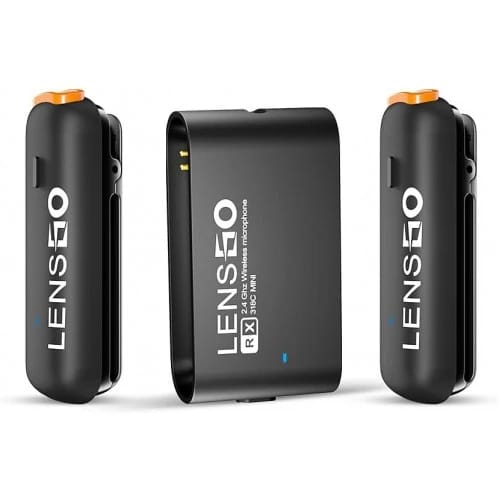 ميكروفون لاسلكي صغير LENSGO 518C للأندرويد، الآيفون أو الكاميرا