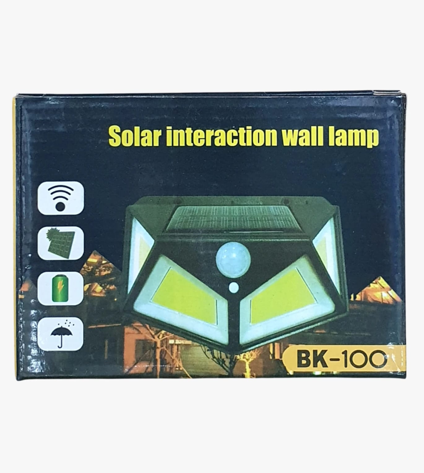 BK-100 Interactive Solar Wall Lamp Set with Design for Outdoor Environments