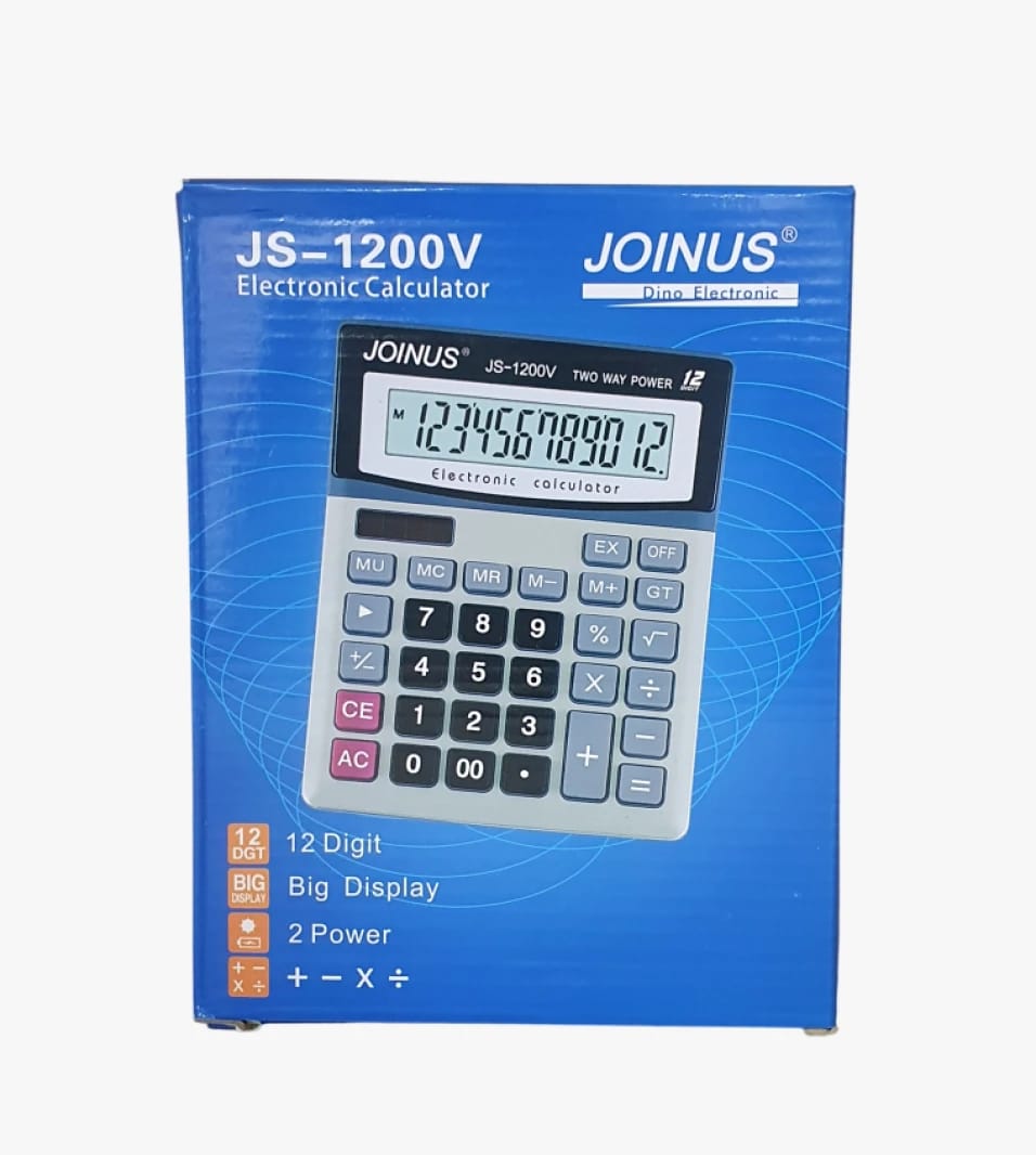Joinus JS-1200V Electronic Calculator for Large Display and User Convenience in Various Calculations