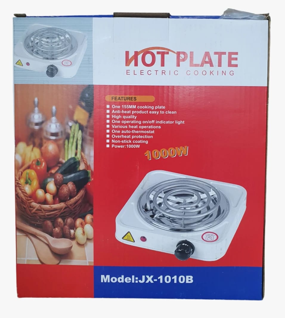 صفيحة الطبخ الكهربائية هوت بليت JX-1010B بقدرة 1000 واط للمنزل والمطبخ بميزات متطورة ومريحة