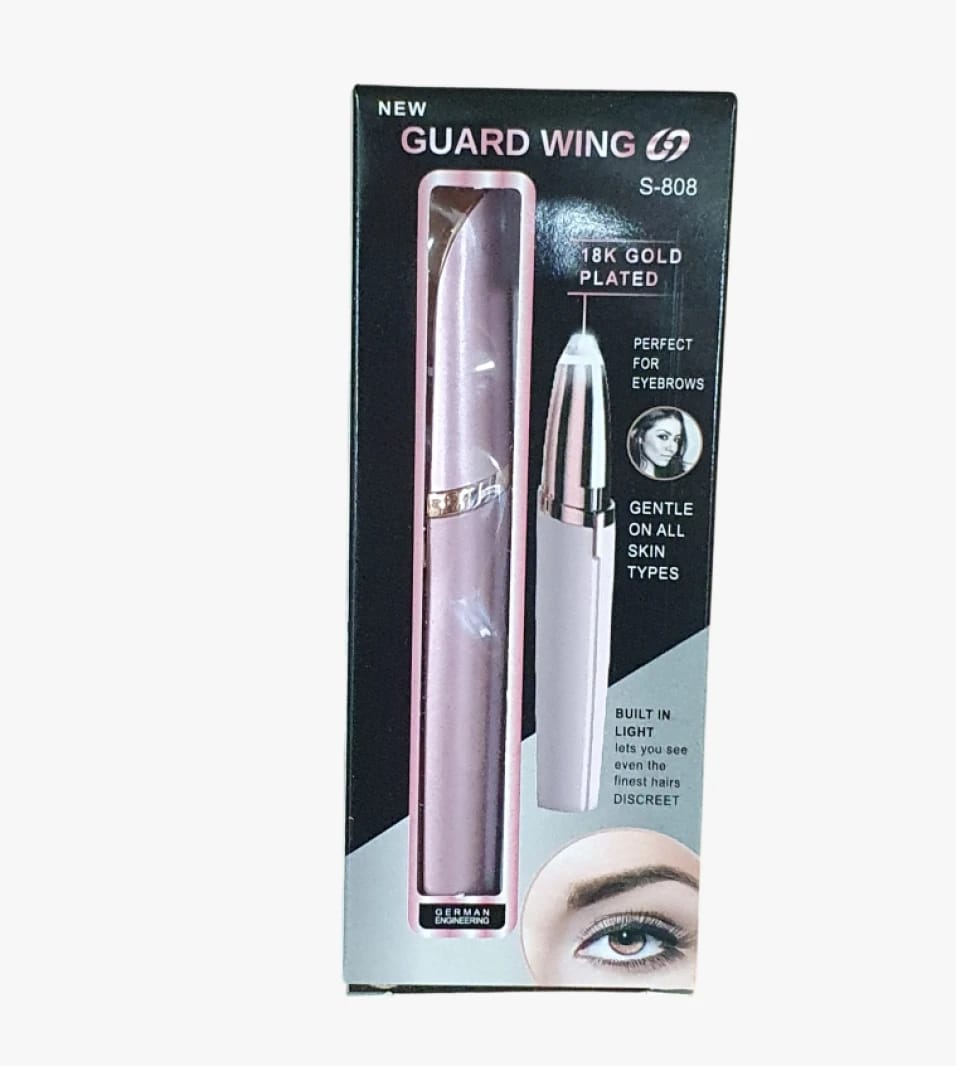 New Guard Wing S-808 Eyebrow Trimmer with Elegant Design and 18K Gold Plating, Perfect for All Skin Types