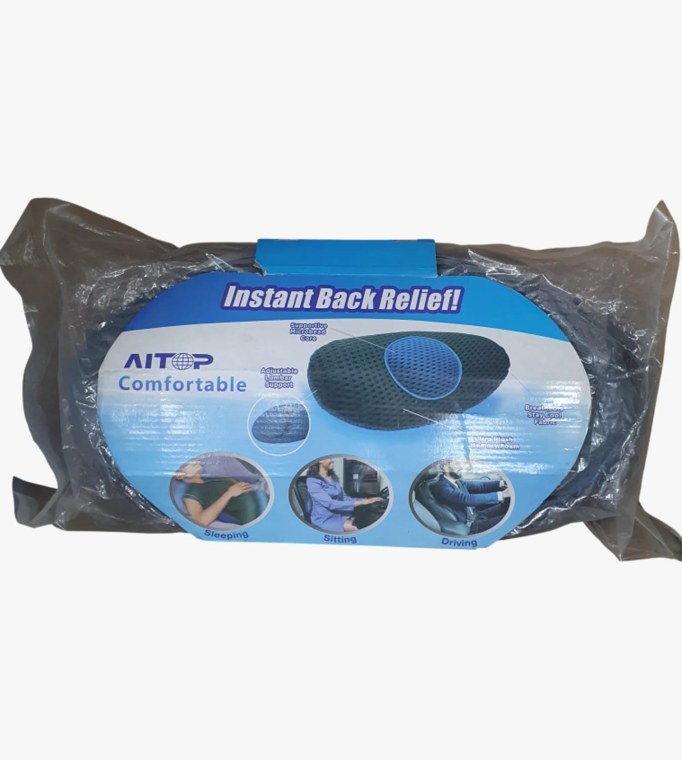 AITOP Comfortable Back Support Pillow for Instant Relief with Ergonomic Design for Ultimate Back Support Seekers