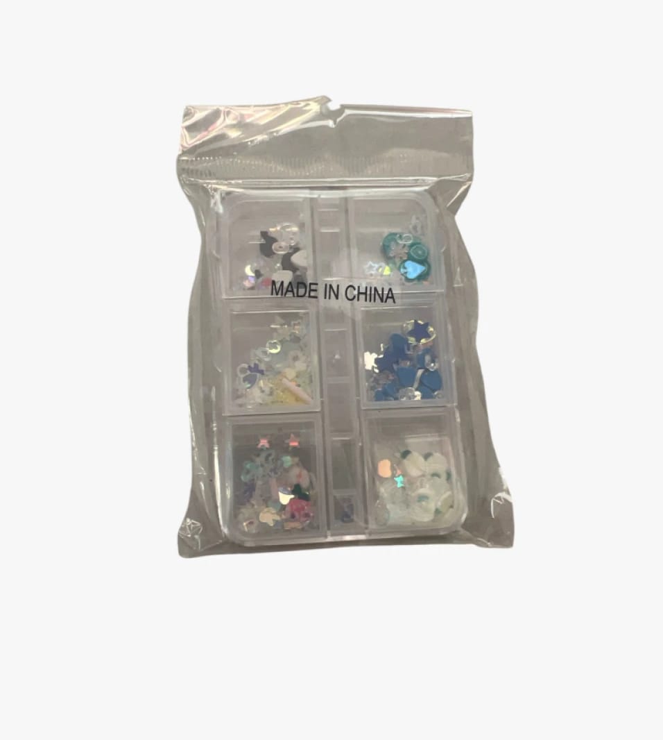Fashion 2023 Transparent and Colored Beads and Decorative Sequins Kit for Women & Girls' Hand and Nail Art