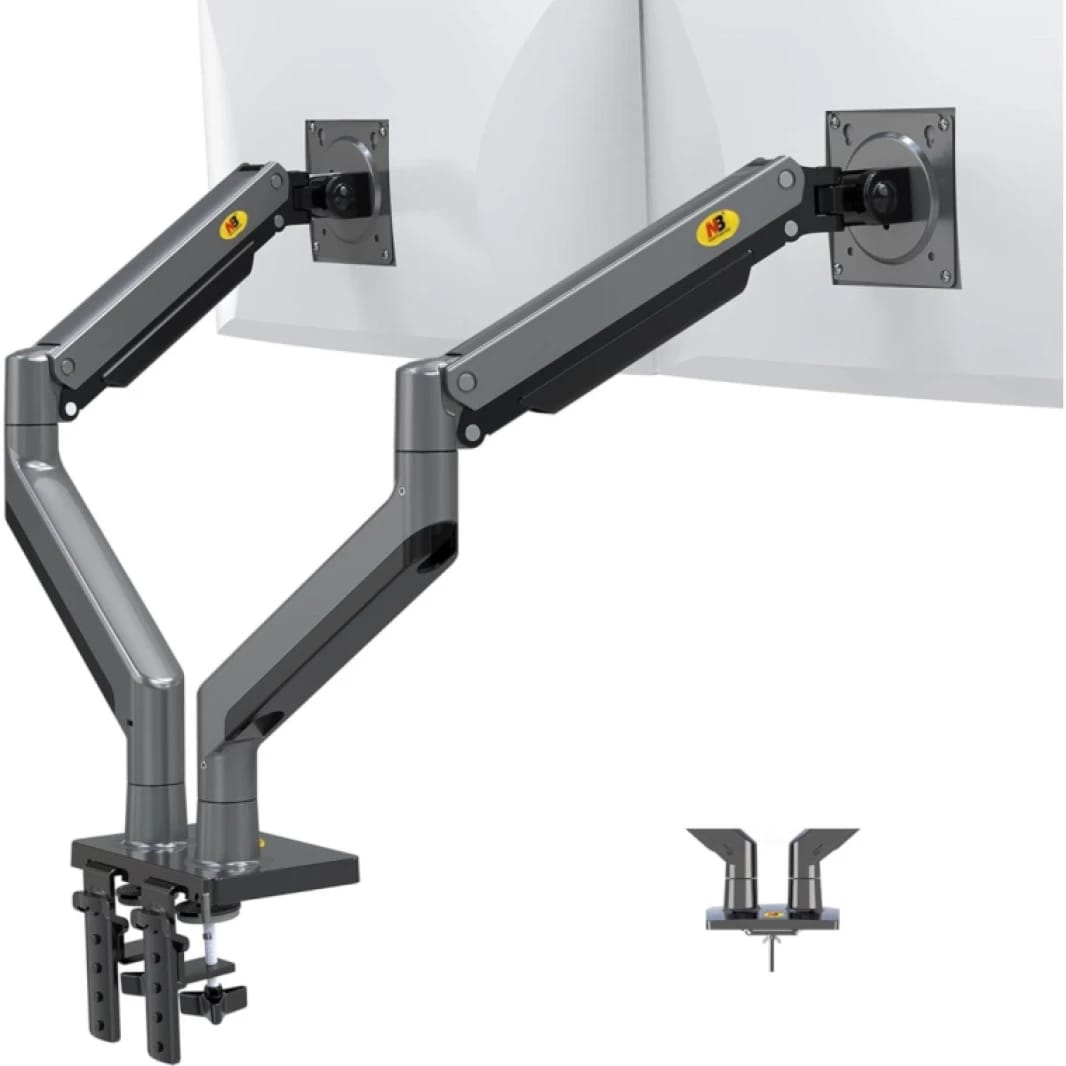 NB North Bayou G35 22"-32" Dual Monitor Stand Gas-Spring Heavy Duty Desk Mount Bracket