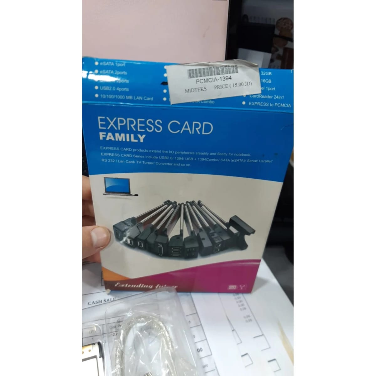 بطاقة PCMCIA Cardbus 1394A بمنفذين