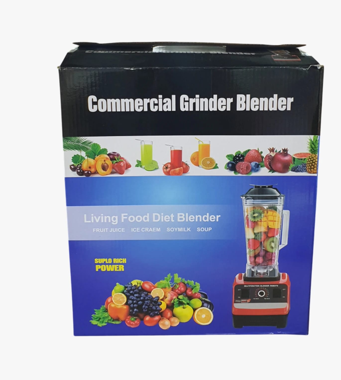 Commercial Multifunctional Blender for Grinding and Chopping, Perfect for Health Enthusiasts and Fresh Juice Lovers.