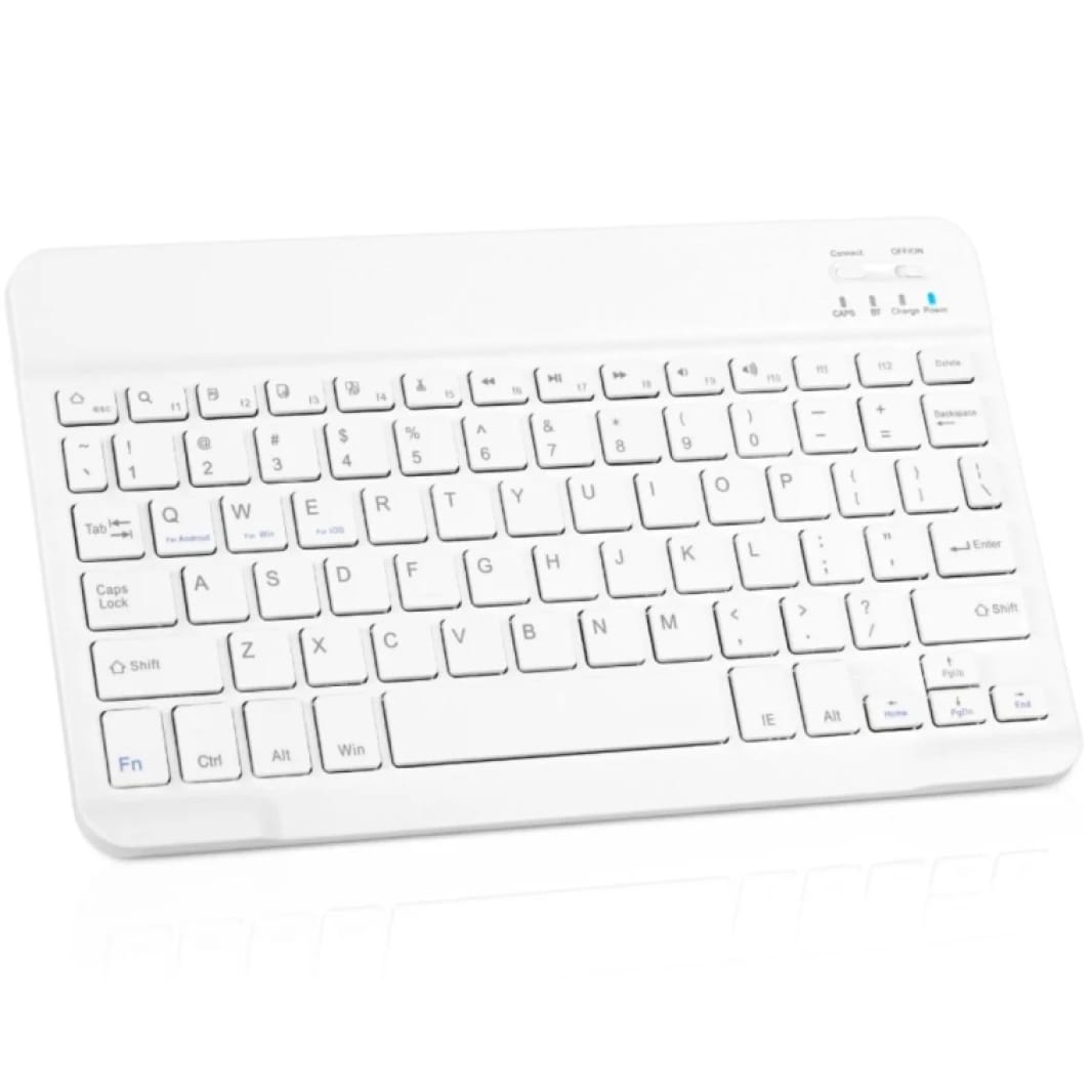 Rechargeable Bluetooth Slim Keyboard - White