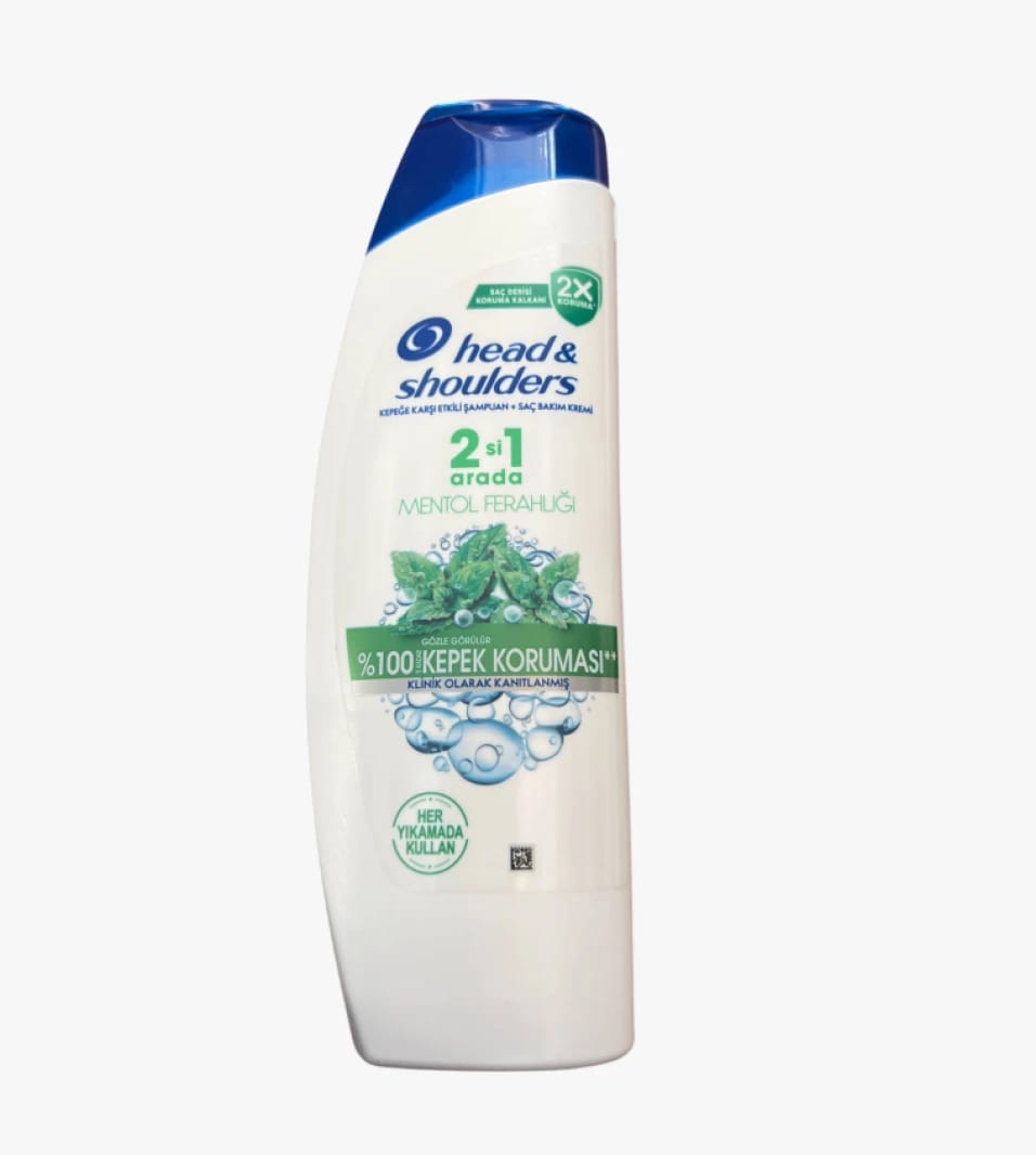 Head & Shoulders 2-in-1 Shampoo and Conditioner Menthol Freshness for Dandruff Protection with Invigorating Mint Power