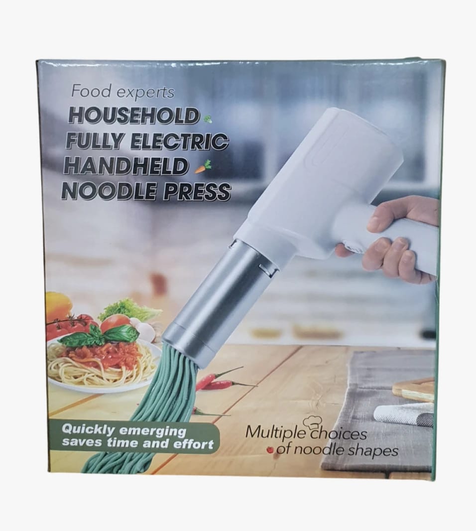 Food Experts Fully Electric Handheld Noodle Press for Household Kitchen Use, Ideal for Quick and Efficient Meal Prep