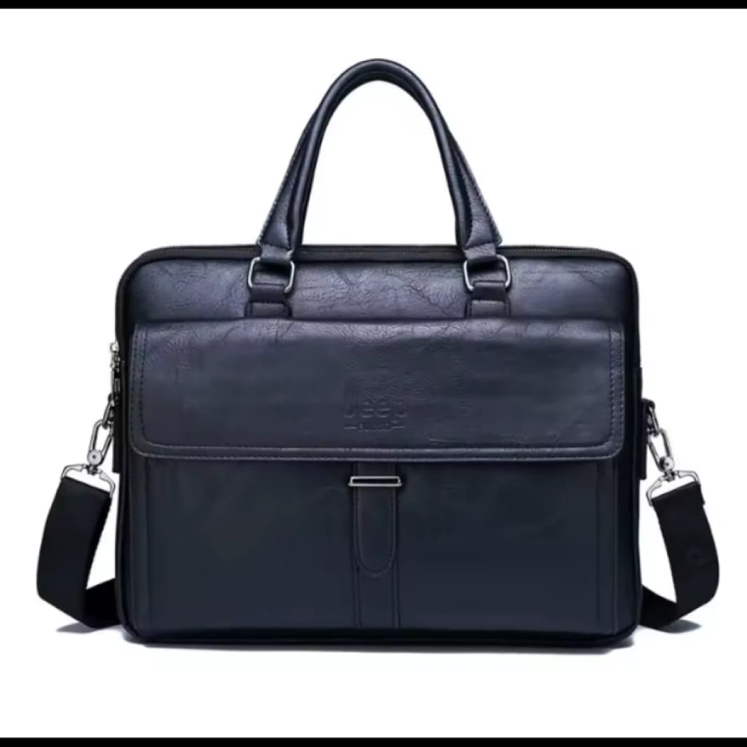 Jeep Buluo High Quality Leather Laptop Bag 15.6"