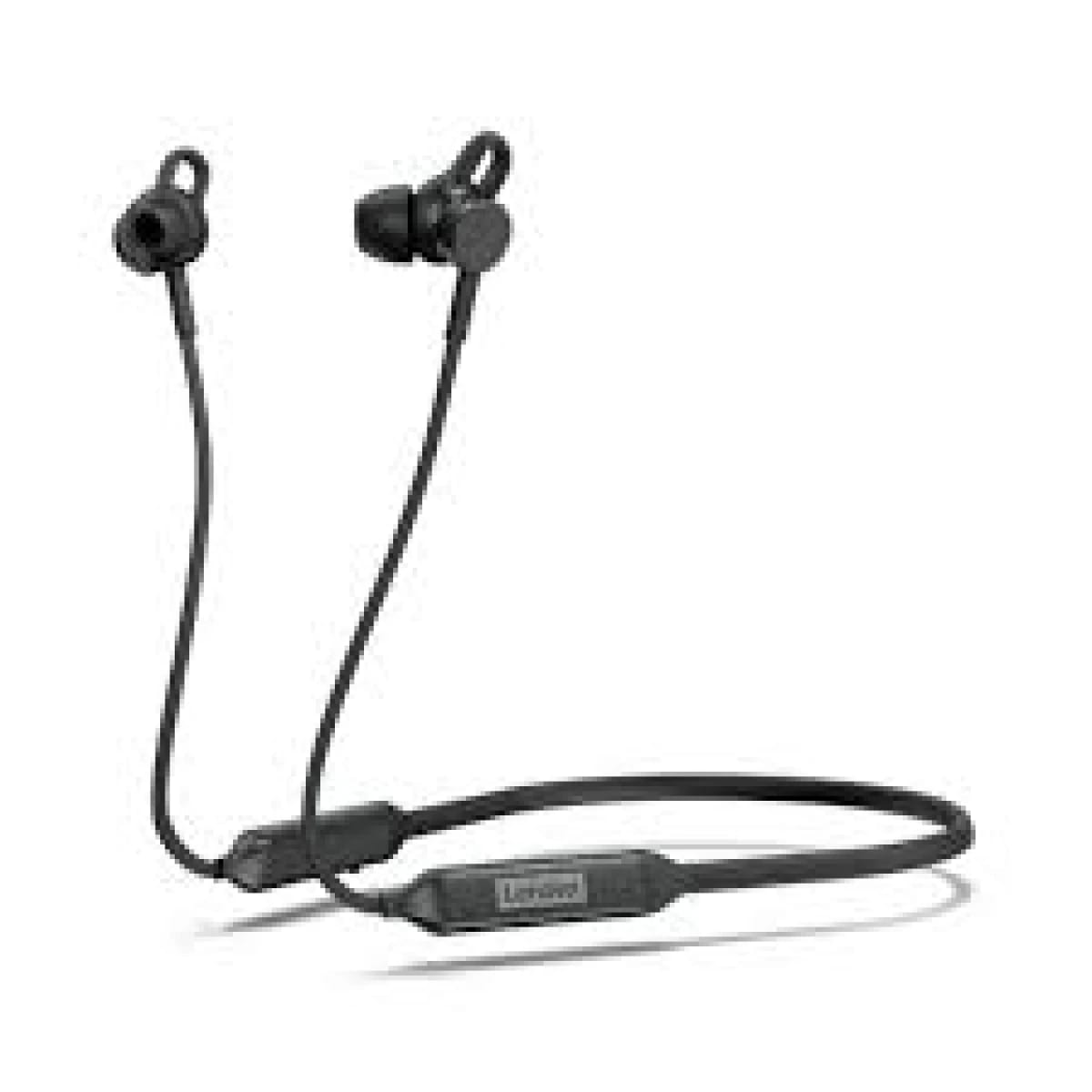 Lenovo 500 Bluetooth In-Ear Headphones with Integrated Microphone, Dual-Device Pairing, 10 Hours Playback - Black