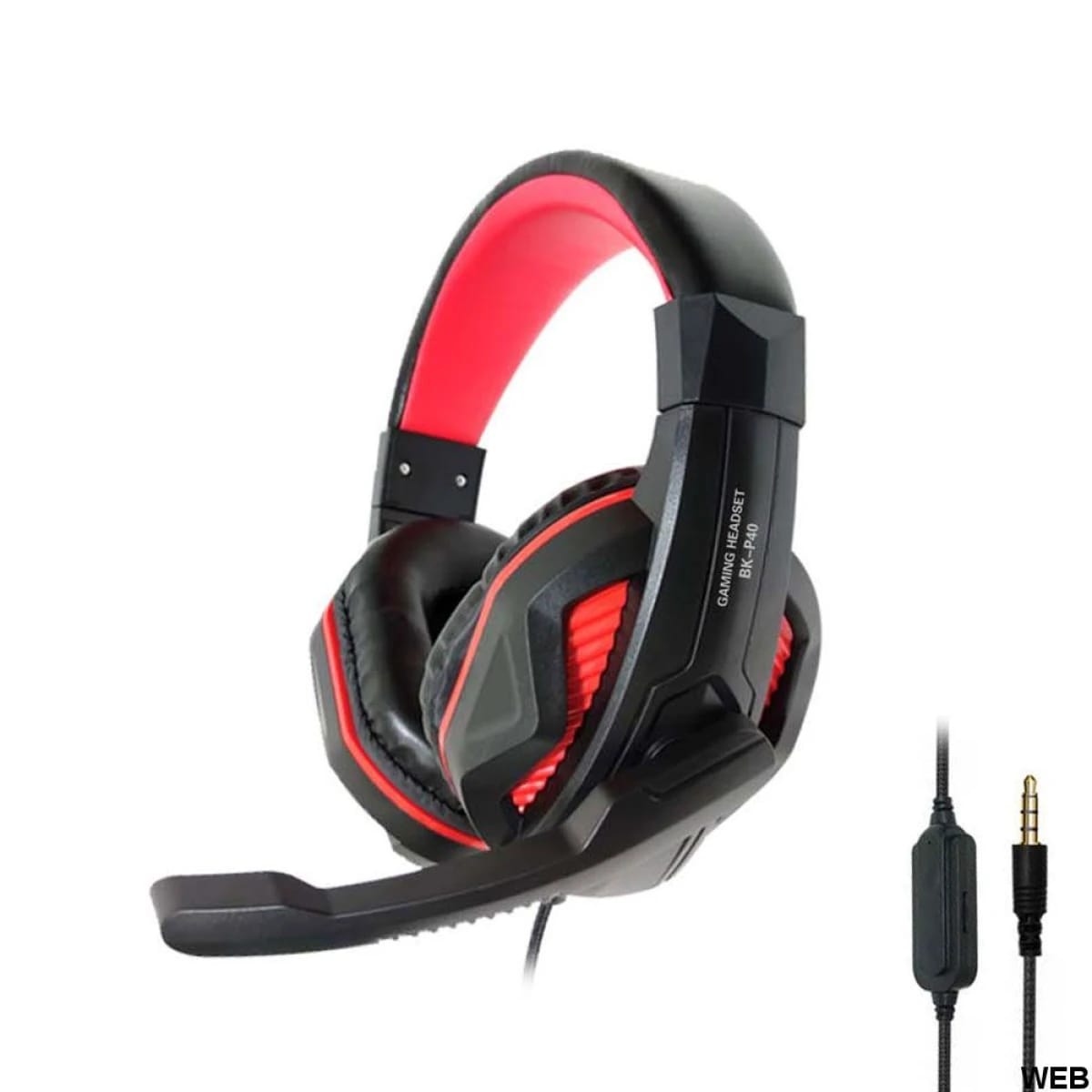 P40 Gaming Headset With Microphone, Black (1-Jack)