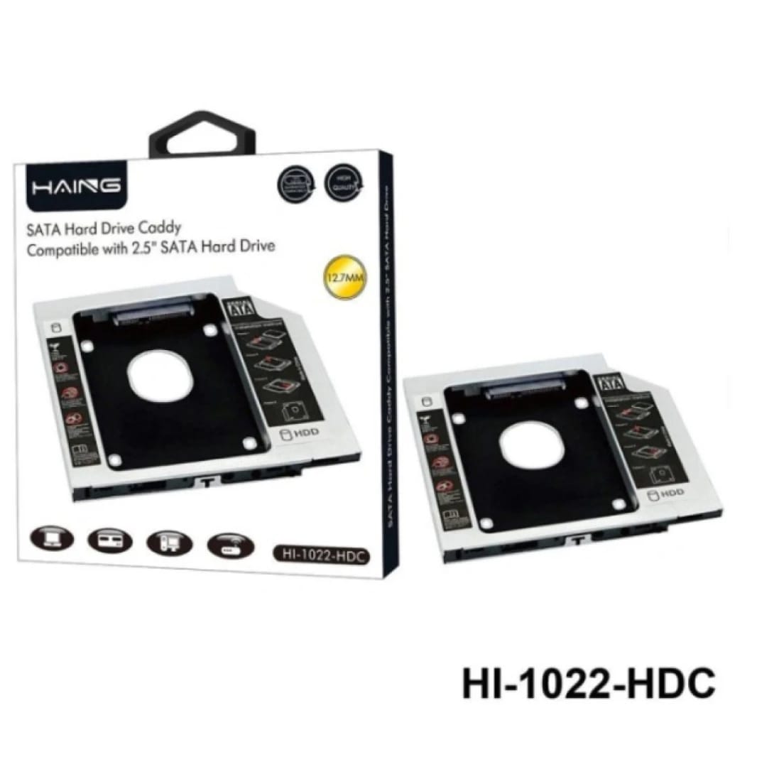 حامل القرص الصلب HAING HI-1022-HDC SATA متوافق مع قرص صلب SATA مقاس 2.5 بوصة وسمك 12.7 مم