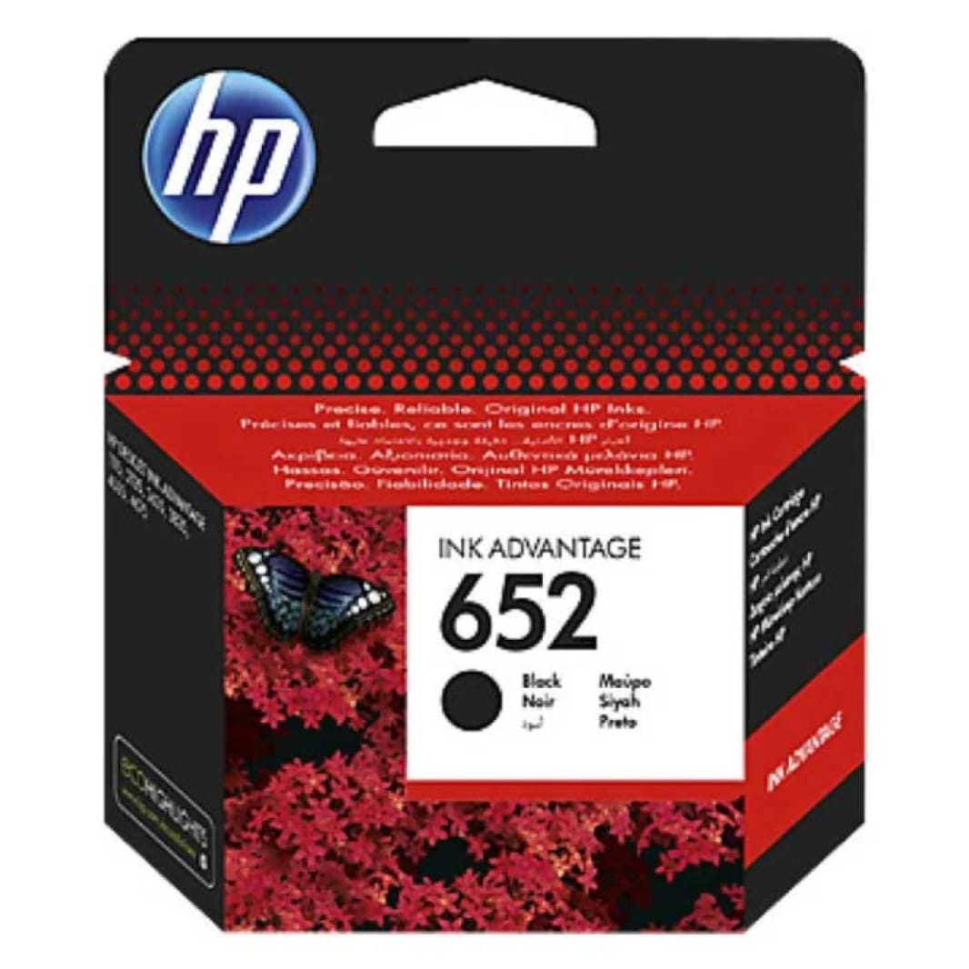 HP 652 Black Original Inkjet Advantage Cartridge For Deskjet 1115, 2135, 3635, 3636, 3775, 3785, 3787, 3835