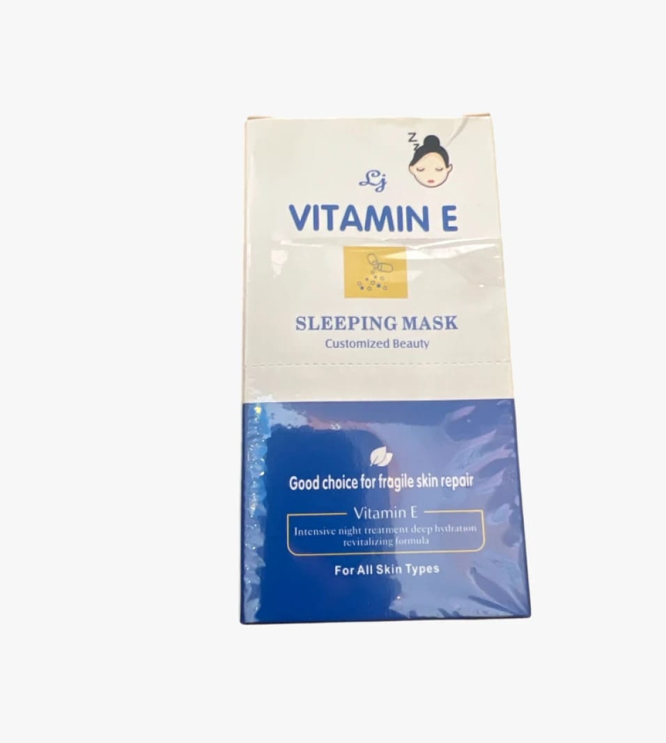 Vitamin E Sleeping Mask for Fragile Skin Repair with Custom Beauty Hydration Formula for All Skin Types