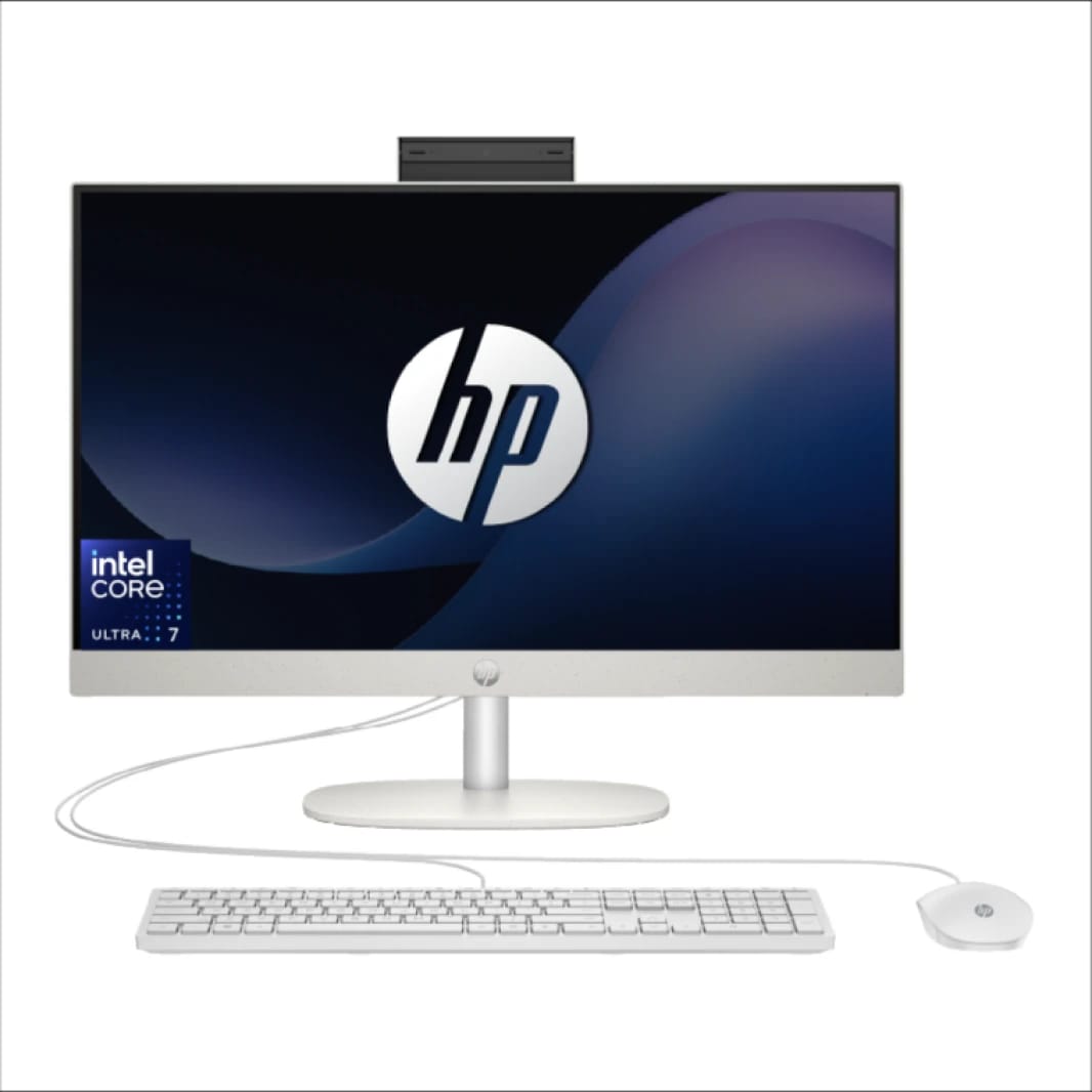 HP All-in-One AIO 24-cr1006ne PC, Intel Core™ Ultra 5 125U Up to 4.3 GHz, 16 GB DDR5 RAM, 23.8" FHD Non-Touch IPS Display