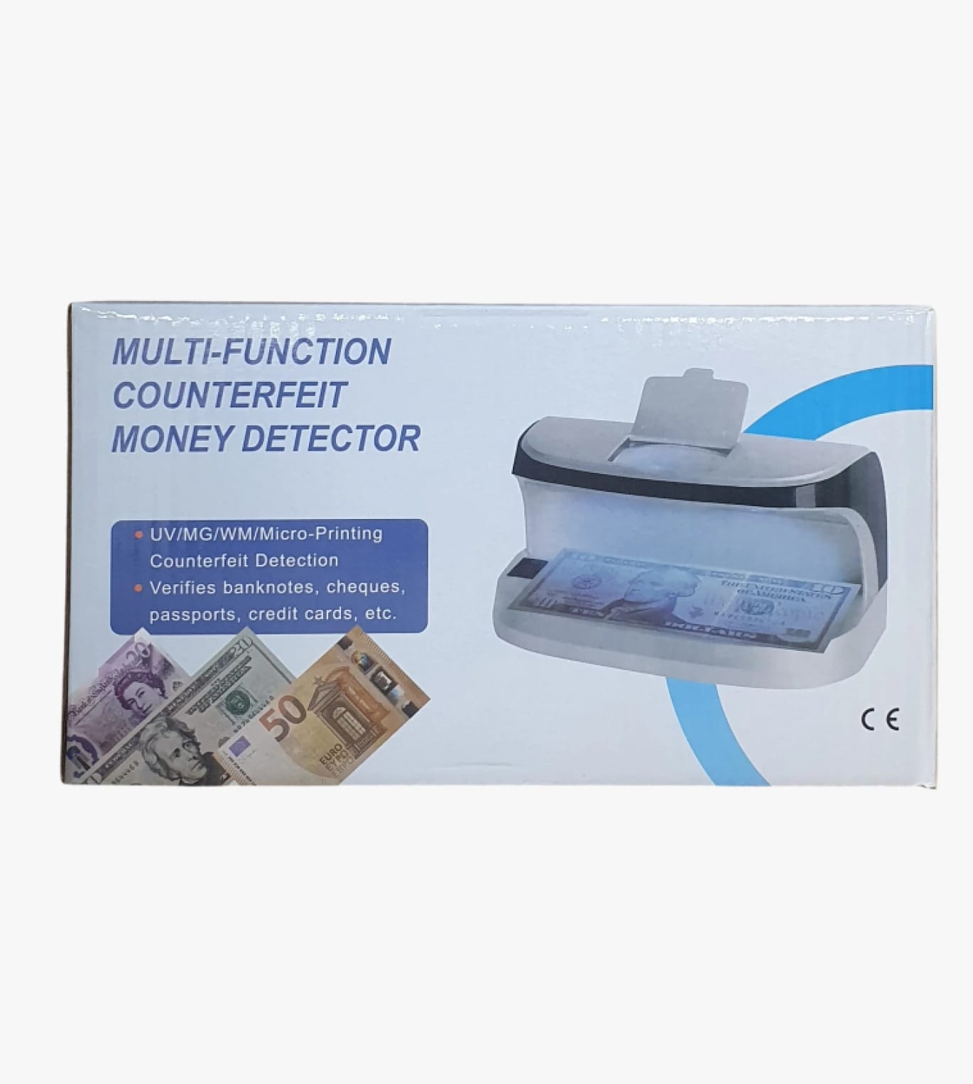 Multi-Function Counterfeit Money Detector with Magnetic Detection for Notes and Documents