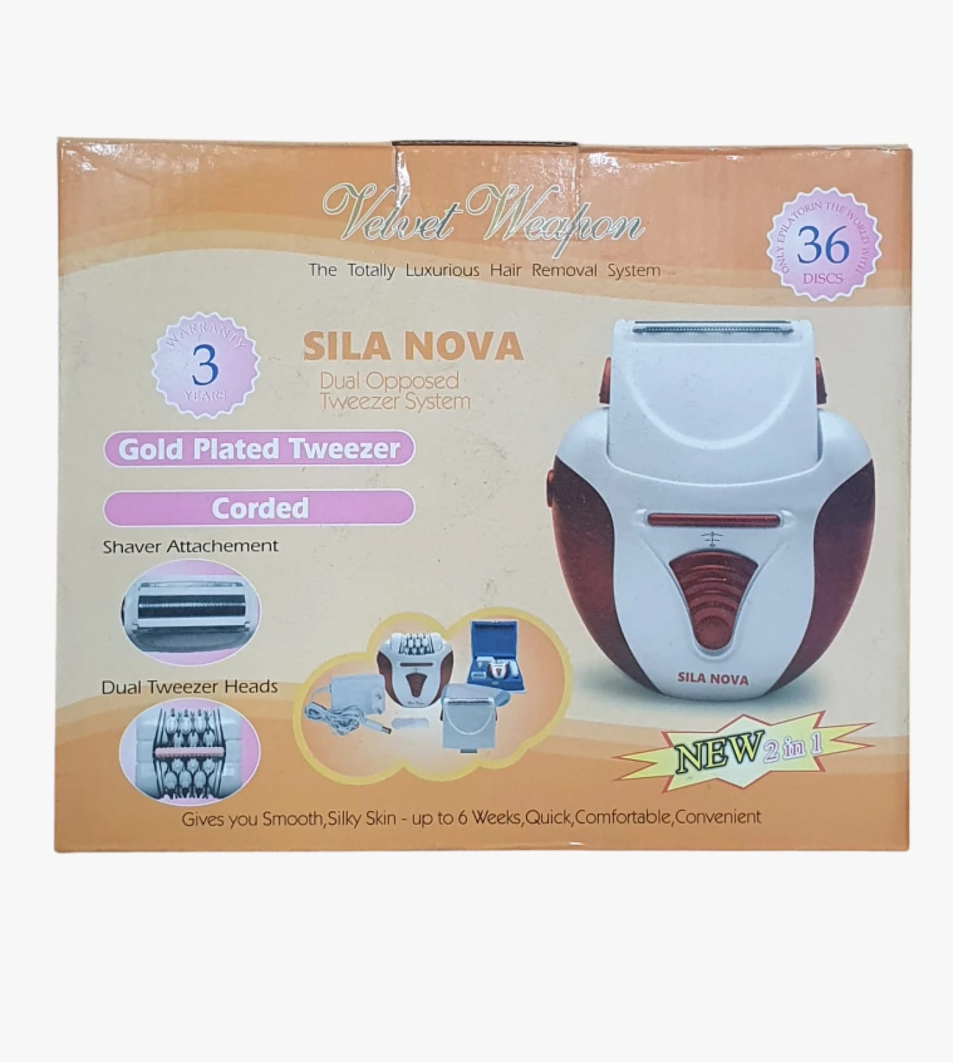 Sila Nova Luxury Hair Removal Tweezer System for Women with Advanced Design and Ultimate Comfort Gold