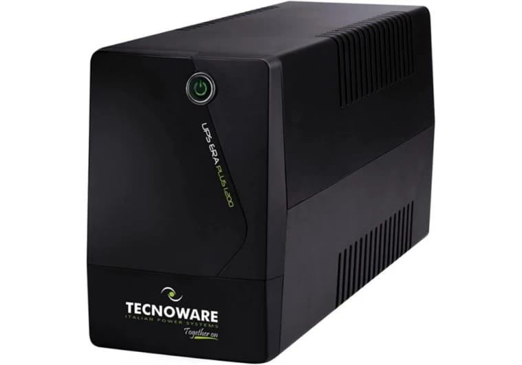 Tecnoware ERA PLUS 800 TOGETHER ON UPS - Uninterruptible Power Supply - 2 universal output sockets - Autonomy up to 15 min with 1 PC or 40 min with Modem Router - Power 800 VA