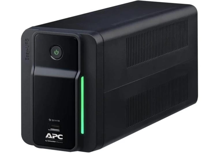 جهاز APC Easy UPS BVX 700VA، 230 فولت، منظم جهد تلقائي، شحن USB، مقابس عالمية